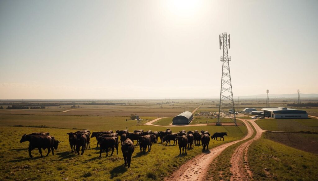 Livestock production with improved connectivity